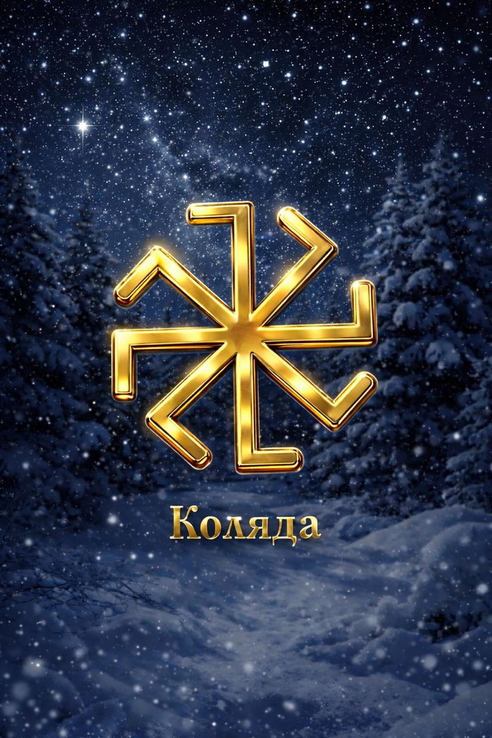 солнечный знак Коляды славянский символ зимнего солнцестояния