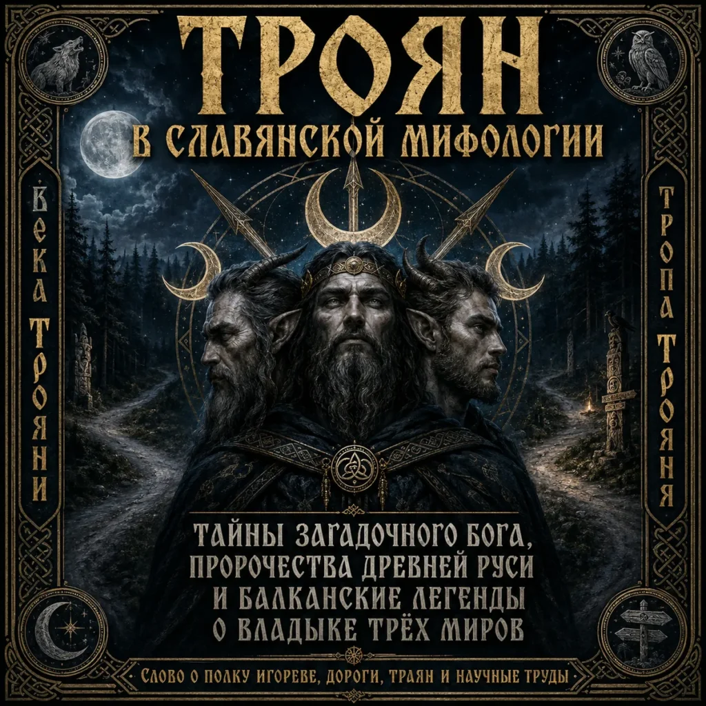 Троян — загадочный трёхликий персонаж славянской мифологии среди луны, леса и древних путей