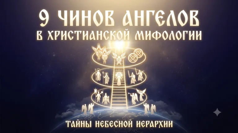 Обложка с небесной лестницей и девятью чинами ангелов в христианской ангелологии