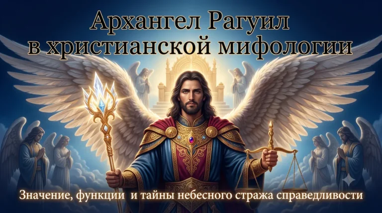 Баннер с заголовком Архангел Рагуил в христианской мифологии